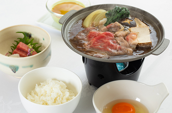 和牛のすき焼き風と お造り御膳