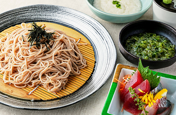 お刺身ととろろざる蕎麦