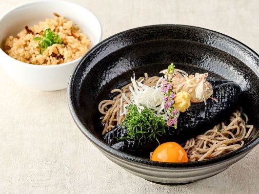 揚げ茄子冷やし蕎麦