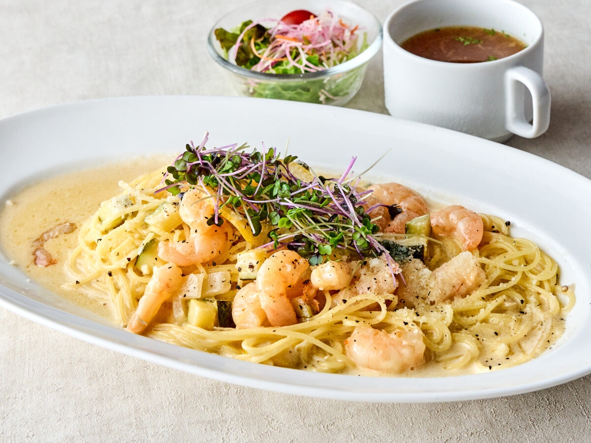 海老のレモンクリームパスタ